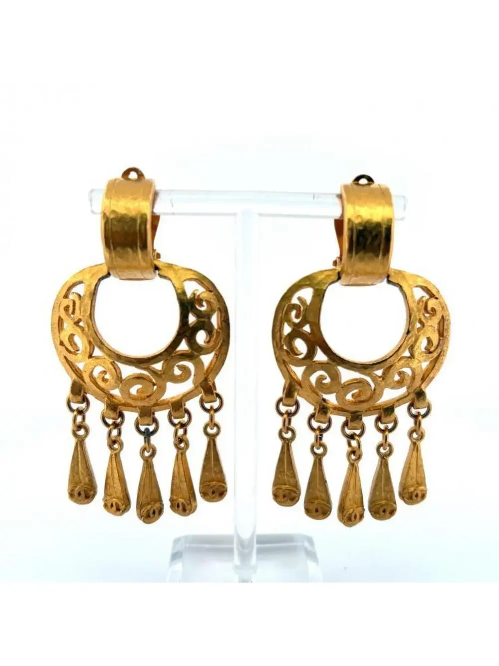 Chanel Cc Logo Clip-On Earrings Metal #247073C11B
